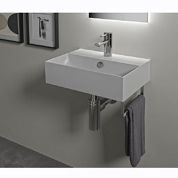 Раковина из сантехнического фаянса Hatria BAHIA_13 BH0600465011TS0 60х50 подвесная цвет белый