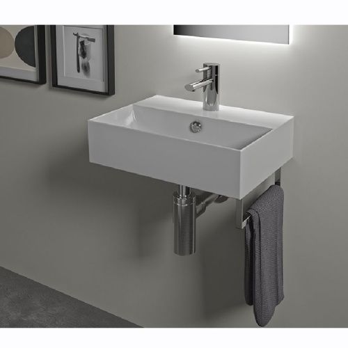 Раковина из сантехнического фаянса Hatria BAHIA_13 BH0600465011TS0 60х50 подвесная цвет белый