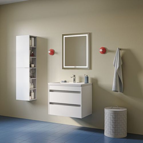 Тумба с раковиной Iddis Zodiac X ZDX70W0i95K 70х50 подвесная цвет белый - фото 2