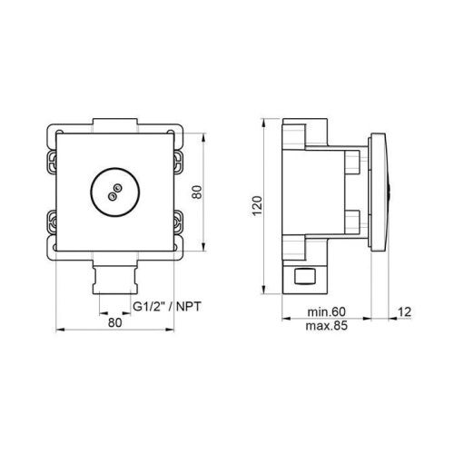 Форсунка для душа Almar Spin Square E044177.HB - фото 2