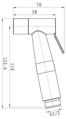 Гигиенический душ BelBagno NOVA BB-BFS1-IN серый - фото 2