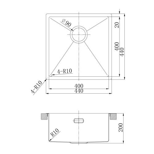 Кухонная мойка LeMark Olanga 440 9937121 45х45 цвет нержавеющая сталь - фото 5