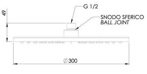 Верхний душ Daniel A594CM3015 30х30 черный - фото 2