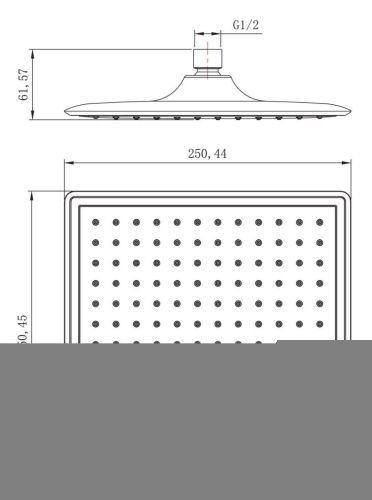 Верхний душ LeMark LM8036C хром - фото 2