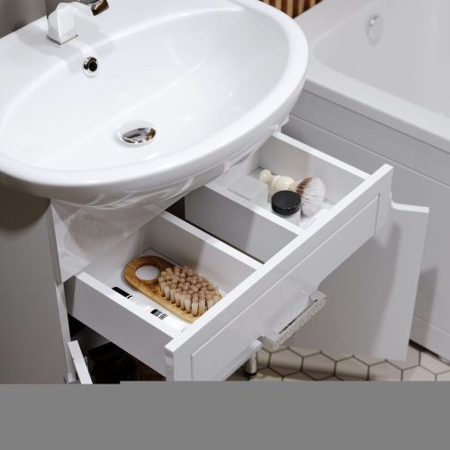 Тумба с раковиной Alavann Vittoria ALV1013000 60х50 напольная цвет белый - фото 3