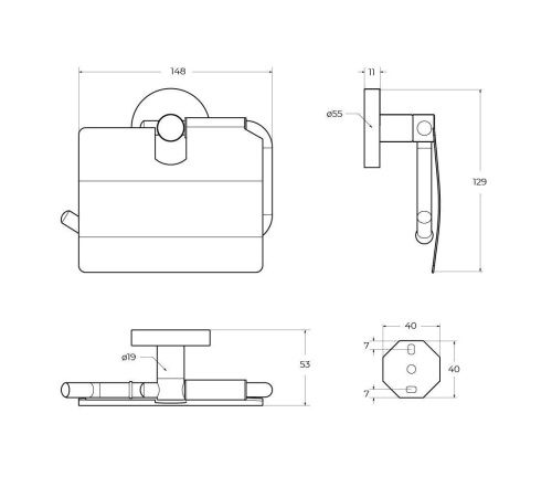 Бумагодержатель Cezares RELAX RELAX-PH-NOP - фото 2