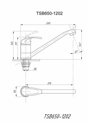 Смеситель для кухни TSARSBERG TSB-650-1202 на мойку хром - фото 4