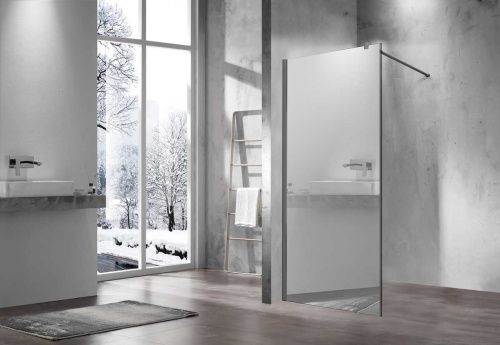 Душевая перегородка Vincea Walk in VSW-1H900MRGM 90х200 стекло зеркальное профиль вороненая сталь - фото 2