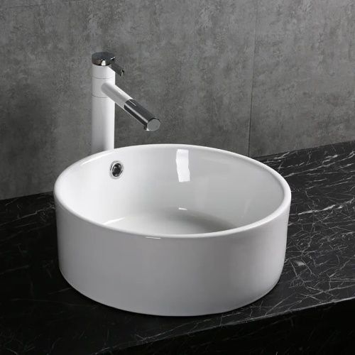 Раковина из сантехнического фарфора Cerutti SPA CR7022 40х40 накладная цвет белый без отверстий под смеситель - фото 4