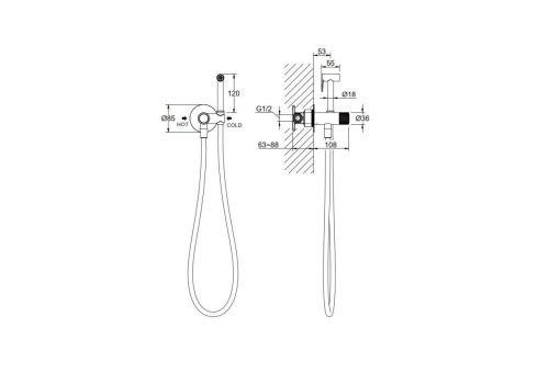 Гигиенический душ Aquatek БЕТТА AQ1023MB черный - фото 4