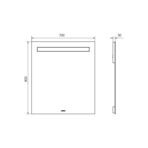 Зеркало Comforty 00-00014247CF 70х80 - фото 2