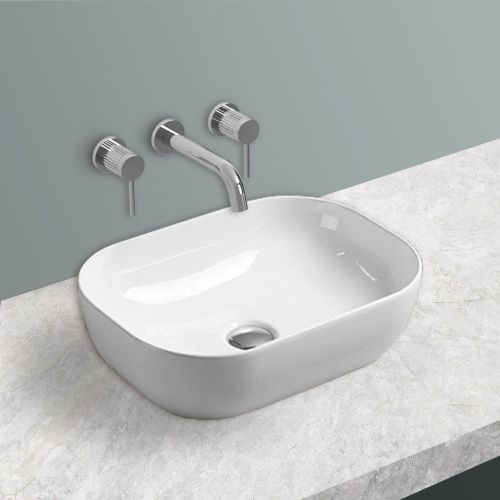 Раковина из сантехнического фарфора Vincea VBS-102 50х30 накладная цвет белый без отверстий под смеситель - фото 2