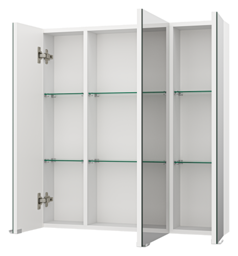 Зеркало-шкаф Misty Аура Э-Аур02075-01 80х80 подвесной цвет белый - фото 4