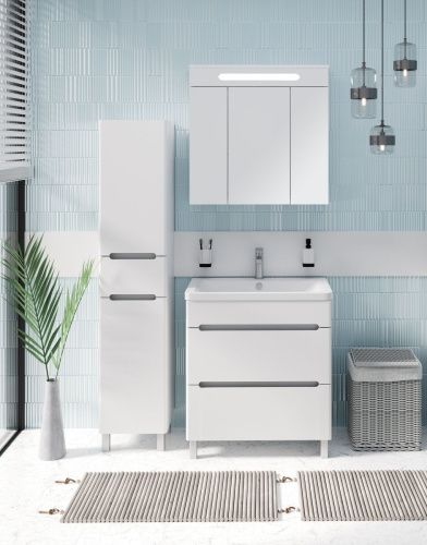 Тумба под раковину Runo Парма 00000001141 70х40 напольная цвет белый - фото 3