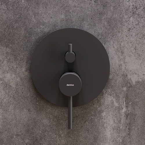 Смеситель для ванны и душа Damixa Scandinavian Pure 367100300 встраиваемый в стену черный - фото 3