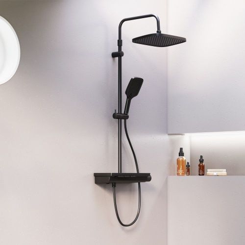 Душевая стойка Damixa Gala 953760300 настенная цвет черный - фото 3