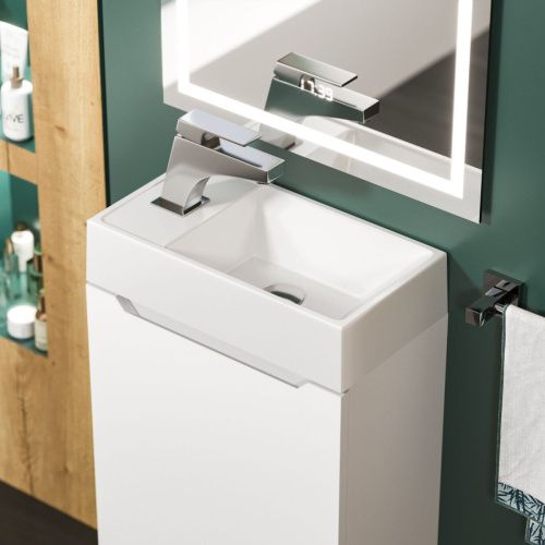 Раковина из искусственного камня Uperwood Classic New 2911020334 40х20 полувстраиваемая цвет белый - фото 4