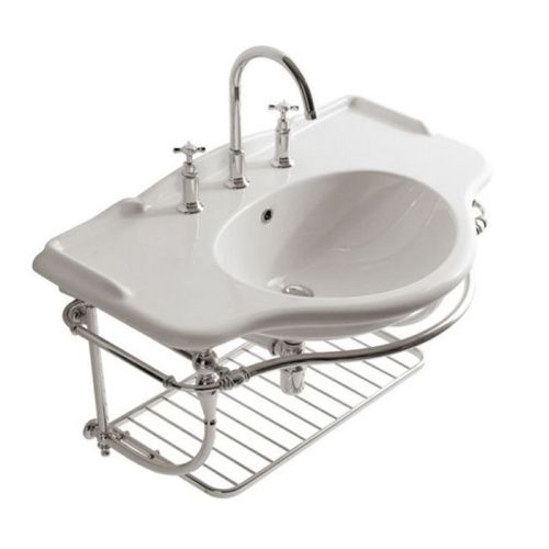 Консоль под раковину Globo Paestum PASC22 cr 110х60 подвесная цвет хром