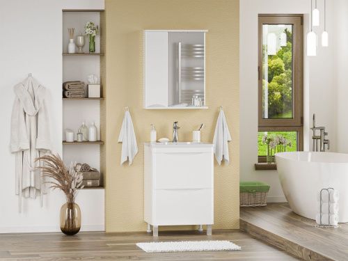 Тумба под раковину Misty Атлантик П-Атл-01060-0112Я 60х50 напольная цвет белый - фото 5