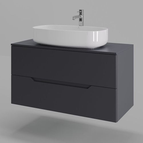 Тумба с раковиной Orange Line Li-100TugMDF+B07-675W 100х50 цвет серый - фото 2