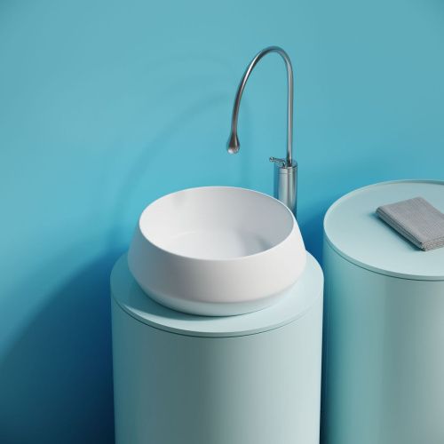 Раковина из сантехнического фарфора Ceramica Nova MAYA CN12004MW 40х40 накладная цвет белый без отверстий под смеситель - фото 2