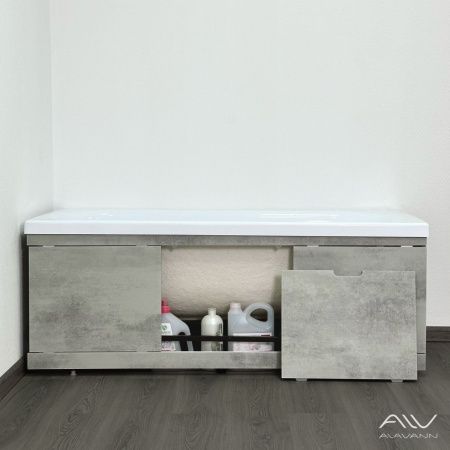Экран под ванну Alavann Rita 170 см ALV0719004 фронтальный МДФ съемный/раздвижной серый