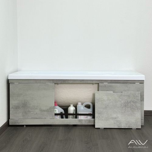 Экран под ванну Alavann Rita 170 см ALV0719004 фронтальный МДФ съемный/раздвижной серый - фото 3