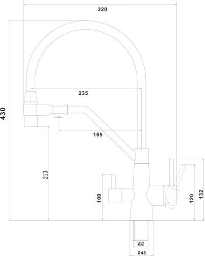 Смеситель для кухни Fmark FS1162-H01 на мойку черный - фото 2