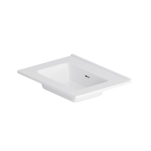 Раковина из сантехнического фарфора Am.Pm Sense M7BWCC0602WG 60х50 встраиваемая цвет белый 1 отверстие под смеситель