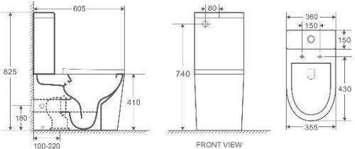 Унитаз напольный с бачком WeltWasser WW SALZBACH 001MT-GR (10000003766) серый с сиденьем микролифт безободковый душевой смыв - фото 2