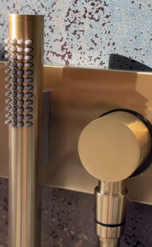 Душевая система Boheme Zodiac 133-2-MG встраиваемая в стену цвет золото - фото 3