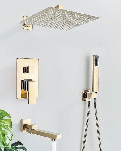 Душевая система ALMAes Elbe TVZ-0815 встраиваемая в стену цвет золото - фото 2