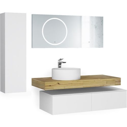 Шкаф-пенал Jorno MODULARE Mdlr.04.110/P/W/JR 30х110 подвесной цвет белый - фото 2