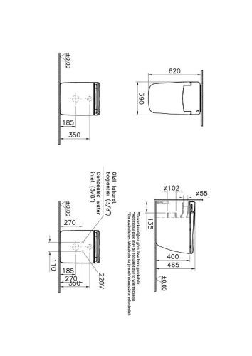 Унитаз приставной Vitra V-Care 7232B403-6217 белый с сиденьем микролифт безободковый - фото 3