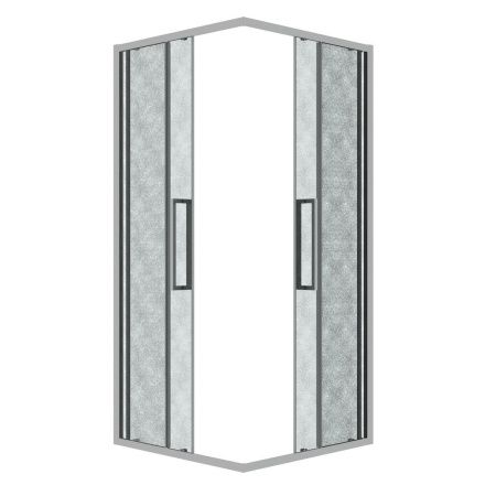 Душевой уголок Grossman Cosmo 300.K33.02.8080.10.02 80х80 стекло текстурное профиль хром без поддона