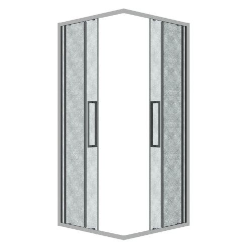 Душевой уголок Grossman Cosmo 300.K33.02.8080.10.02 80х80 стекло текстурное профиль хром без поддона - фото 2