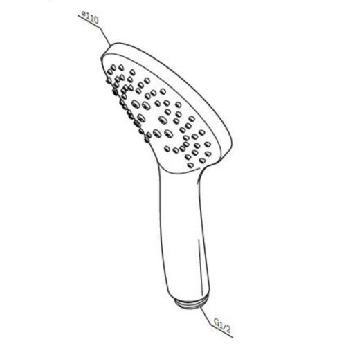 Душевая лейка Am.Pm Gem F0290022 цвет черный - фото 4