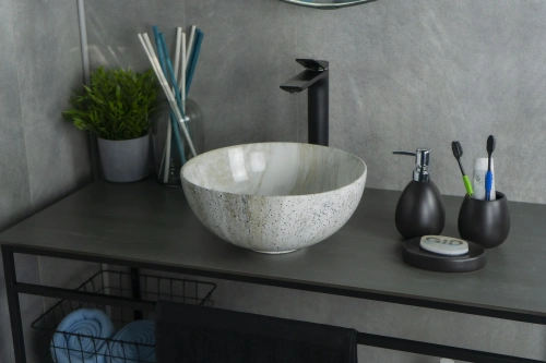 Раковина керамическая Gid Esfera 54435 30х30 накладная цвет многоцветный без отверстий под смеситель - фото 2