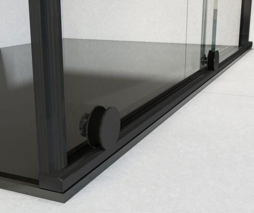 Душевой уголок Vincea Arno VSR-1A9012CLB 120х90 стекло прозрачное профиль черный без поддона - фото 5