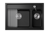 Кухонная мойка Granula Kitchen Space 7302, ЧЁРНЫЙ 75х50 цвет черный поверхность матовая
