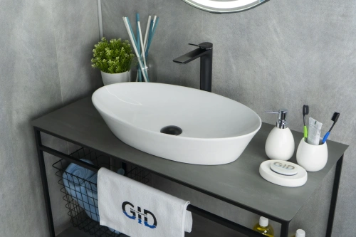 Раковина керамическая Gid Lago 51141 60х40 накладная цвет белый без отверстий под смеситель - фото 2