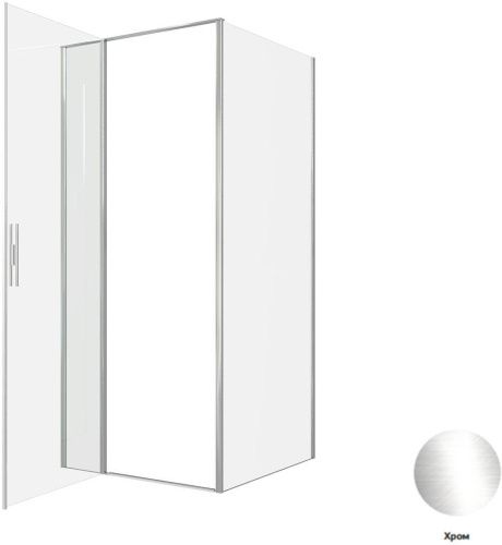 Душевой уголок Allen Brau Priority 3.31025.00 + 3.31043.00 90х90 стекло прозрачное профиль хром без поддона - фото 3