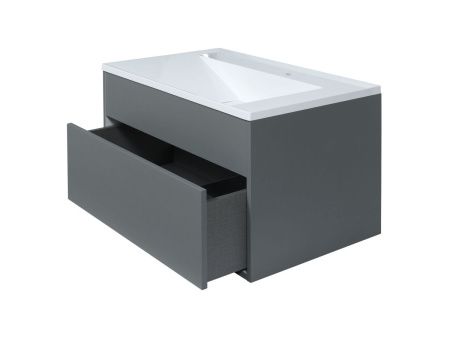 Тумба под раковину Uperwood Lotus 39340205462 80х50 подвесная цвет серый