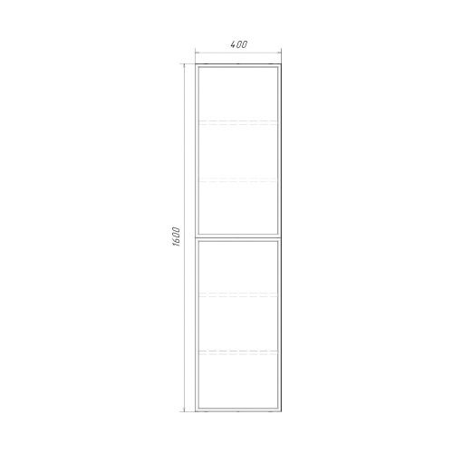 Шкаф-пенал Comforty Мадрид 00-00017855CF 40х160 подвесной цвет серый - фото 2