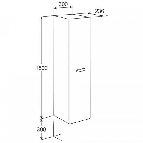Шкаф-пенал Roca Victoria Nord ZRU9000026 30х150 подвесной цвет белый - фото 2