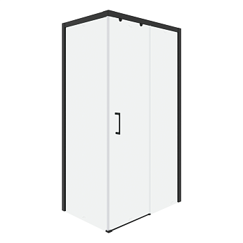 Душевой уголок Cerutti SPA VITO110B-R 110х80 стекло прозрачное профиль черный без поддона