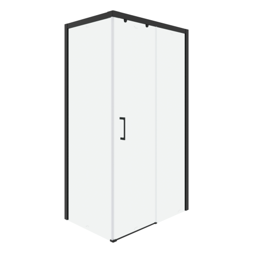 Душевой уголок Cerutti SPA VITO110B-R 110х80 стекло прозрачное профиль черный без поддона