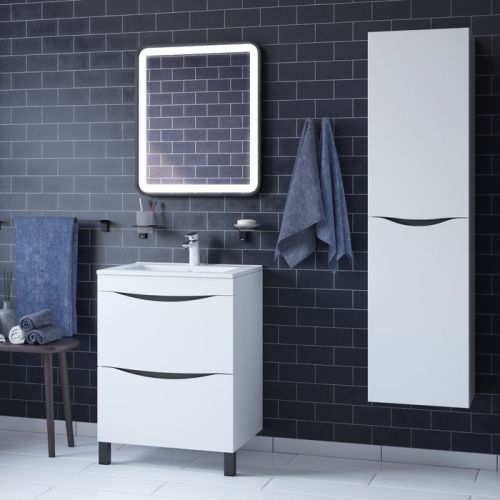 Тумба с раковиной Iddis Cloud CLO60WFi95K 60х50 напольная цвет белый - фото 4