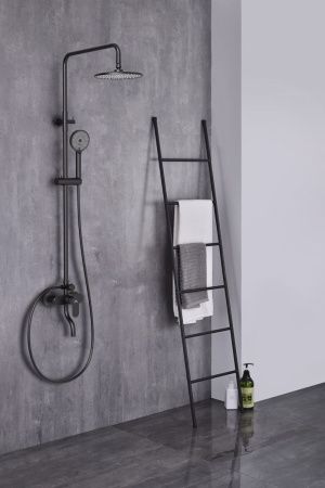 Душевая стойка Fashun A2485-7 настенная цвет черный