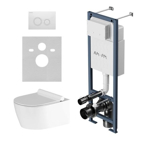 Комплект унитаз с инсталляцией с клавишей смыва Am.Pm Jupiter IS110101.DX77C1700 - фото 2